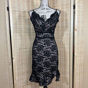 Morgan & Co. Black Lace Dress, Size: 7